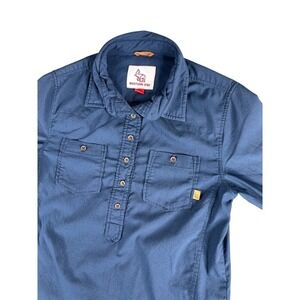 Western Rise Shirt‎ Women XL Blue  Popover Outdoor Long Sleeve